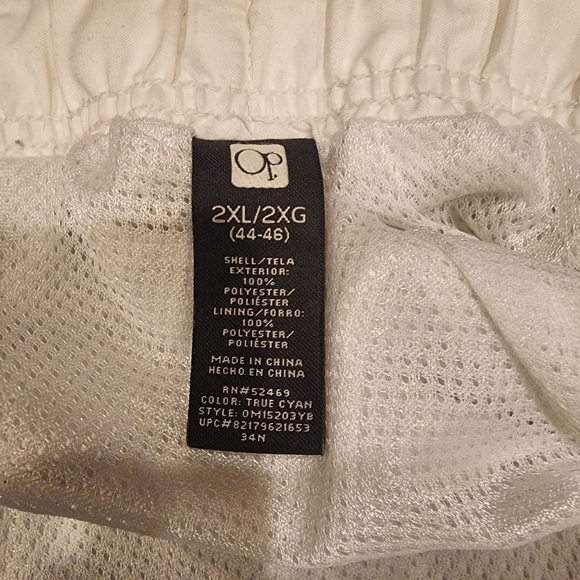 OP Men's Blue White Striped Swim/Board Trunks Size 2XL - Picture 8 of 11